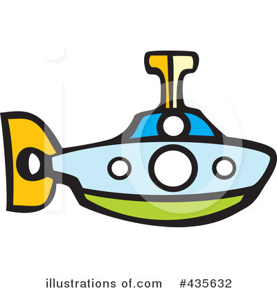 Royalty-Free (RF) Submarine Clipart Illustration by xunantunich - Stock Sample #435632