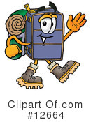 Suitcase Character Clipart #12664 by Mascot Junction