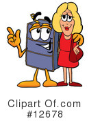 Suitcase Character Clipart #12678 by Mascot Junction