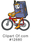 Suitcase Character Clipart #12680 by Mascot Junction