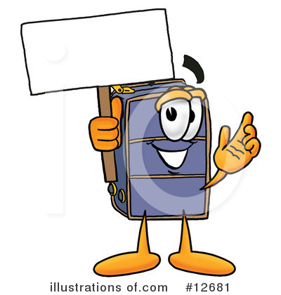 Royalty-Free (RF) Suitcase Character Clipart Illustration by Mascot Junction - Stock Sample #12681