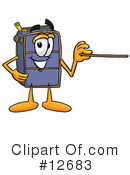Suitcase Character Clipart #12683 by Mascot Junction