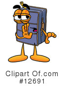 Suitcase Character Clipart #12691 by Mascot Junction