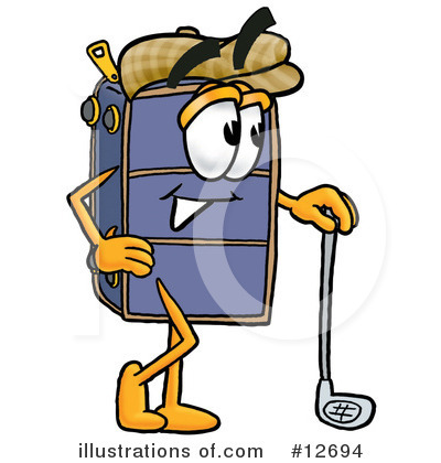 Royalty-Free (RF) Suitcase Character Clipart Illustration by Mascot Junction - Stock Sample #12694