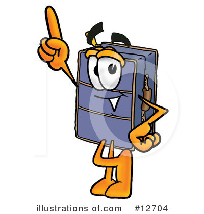 Royalty-Free (RF) Suitcase Character Clipart Illustration by Mascot Junction - Stock Sample #12704