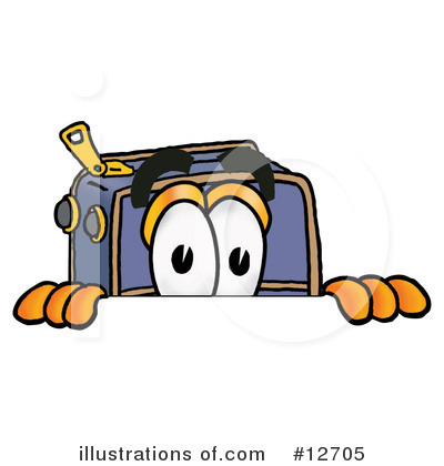 Royalty-Free (RF) Suitcase Character Clipart Illustration by Mascot Junction - Stock Sample #12705