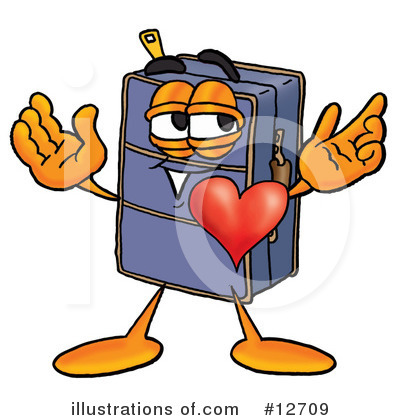 Suitcase Character Clipart #12709 by Toons4Biz