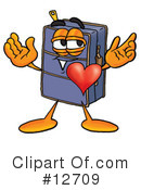 Suitcase Character Clipart #12709 by Mascot Junction