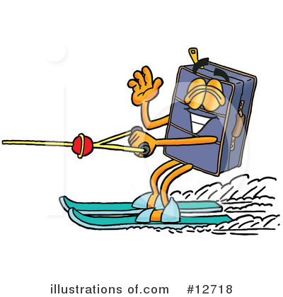 Royalty-Free (RF) Suitcase Character Clipart Illustration by Mascot Junction - Stock Sample #12718
