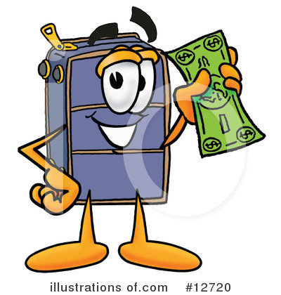 Suitcase Character Clipart #12720 by Toons4Biz