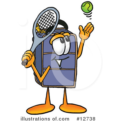 Royalty-Free (RF) Suitcase Character Clipart Illustration by Mascot Junction - Stock Sample #12738