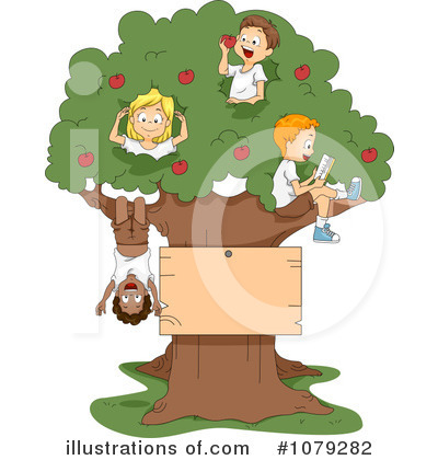 Climbing A Tree Clipart #1079282 by BNP Design Studio