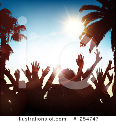 Beach Party Clipart #1254747 by KJ Pargeter