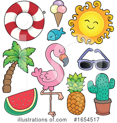 Royalty-Free (RF) Summer Clipart Illustration by visekart - Stock Sample #1654517