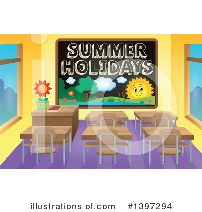 Royalty-Free (RF) Summer Vacation Clipart Illustration by visekart - Stock Sample #1397294