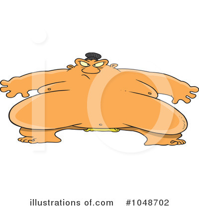 Royalty-Free (RF) Sumo Clipart Illustration by toonaday - Stock Sample #1048702