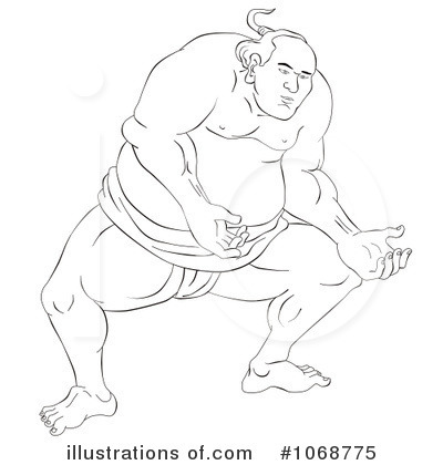 Sumo Wrestling Clipart #1068775 by patrimonio