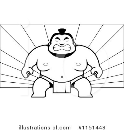 Royalty-Free (RF) Sumo Wrestler Clipart Illustration by Cory Thoman - Stock Sample #1151448