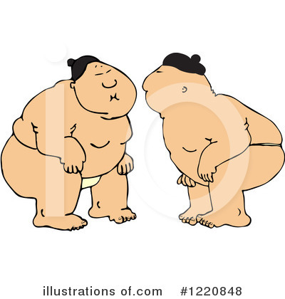 Royalty-Free (RF) Sumo Wrestler Clipart Illustration by djart - Stock Sample #1220848