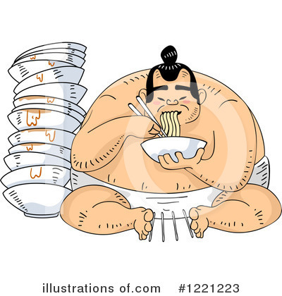 Royalty-Free (RF) Sumo Wrestler Clipart Illustration by BNP Design Studio - Stock Sample #1221223