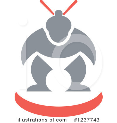 Royalty-Free (RF) Sumo Wrestler Clipart Illustration by patrimonio - Stock Sample #1237743