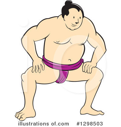 Royalty-Free (RF) Sumo Wrestler Clipart Illustration by patrimonio - Stock Sample #1298503