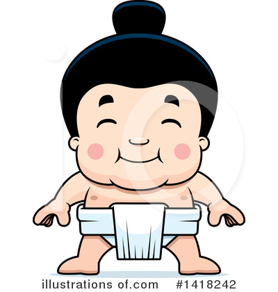 Sumo Wrestler Clipart #1418242 by Cory Thoman