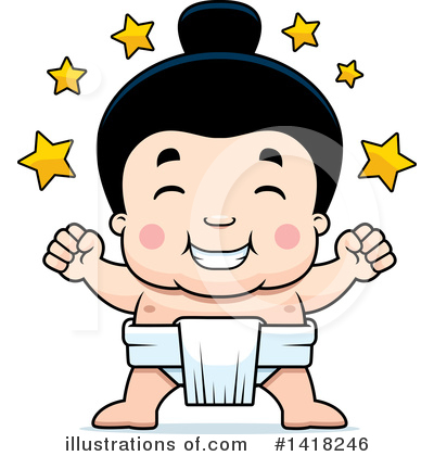 Royalty-Free (RF) Sumo Wrestler Clipart Illustration by Cory Thoman - Stock Sample #1418246