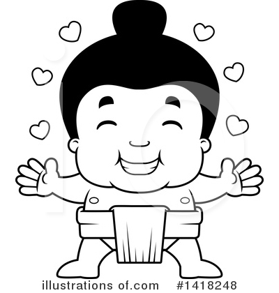 Royalty-Free (RF) Sumo Wrestler Clipart Illustration by Cory Thoman - Stock Sample #1418248