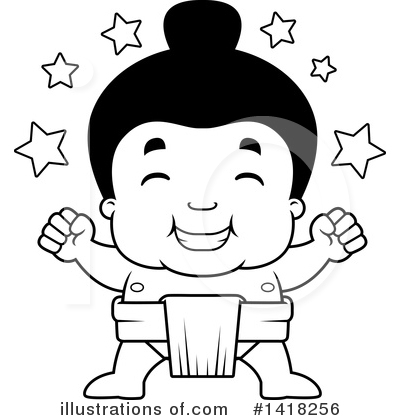 Royalty-Free (RF) Sumo Wrestler Clipart Illustration by Cory Thoman - Stock Sample #1418256