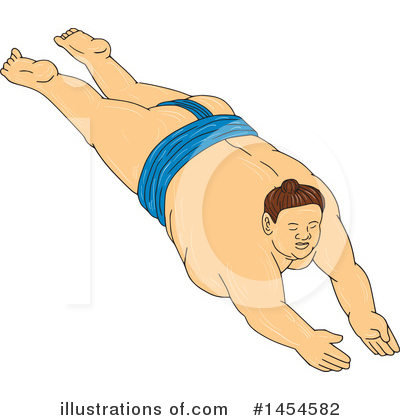 Royalty-Free (RF) Sumo Wrestler Clipart Illustration by patrimonio - Stock Sample #1454582