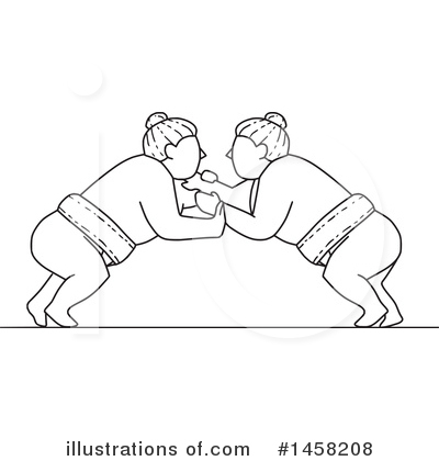 Royalty-Free (RF) Sumo Wrestler Clipart Illustration by patrimonio - Stock Sample #1458208