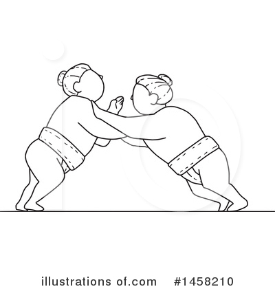 Royalty-Free (RF) Sumo Wrestler Clipart Illustration by patrimonio - Stock Sample #1458210