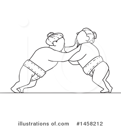 Royalty-Free (RF) Sumo Wrestler Clipart Illustration by patrimonio - Stock Sample #1458212