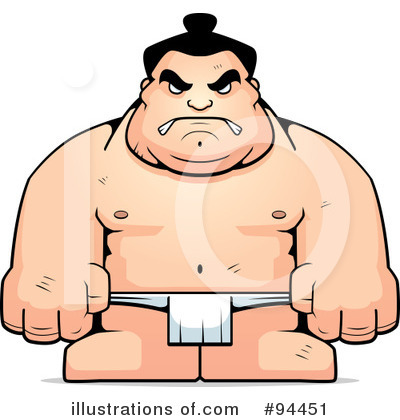 Royalty-Free (RF) Sumo Wrestler Clipart Illustration by Cory Thoman - Stock Sample #94451