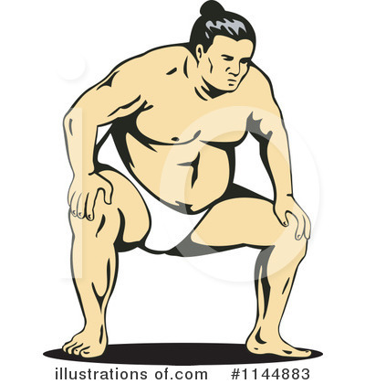 Royalty-Free (RF) Sumo Wrestling Clipart Illustration by patrimonio - Stock Sample #1144883