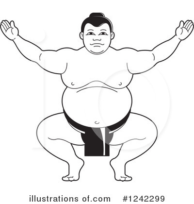 Royalty-Free (RF) Sumo Wrestling Clipart Illustration by Lal Perera - Stock Sample #1242299