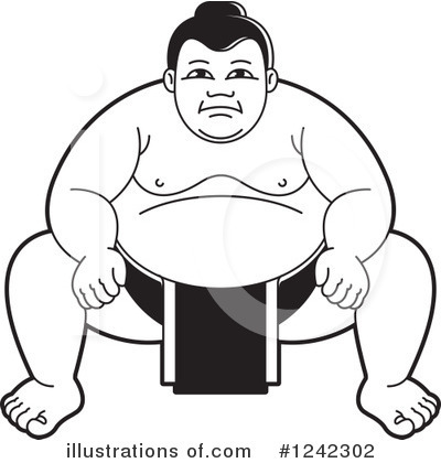 Royalty-Free (RF) Sumo Wrestling Clipart Illustration by Lal Perera - Stock Sample #1242302