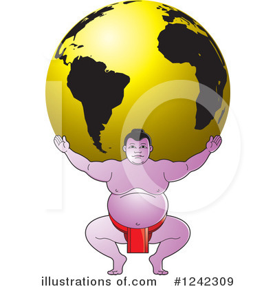 Royalty-Free (RF) Sumo Wrestling Clipart Illustration by Lal Perera - Stock Sample #1242309