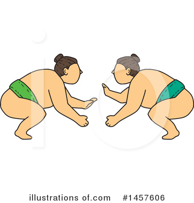 Royalty-Free (RF) Sumo Wrestling Clipart Illustration by patrimonio - Stock Sample #1457606
