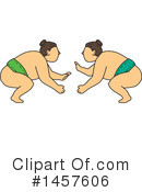 Sumo Wrestling Clipart #1457606 by patrimonio