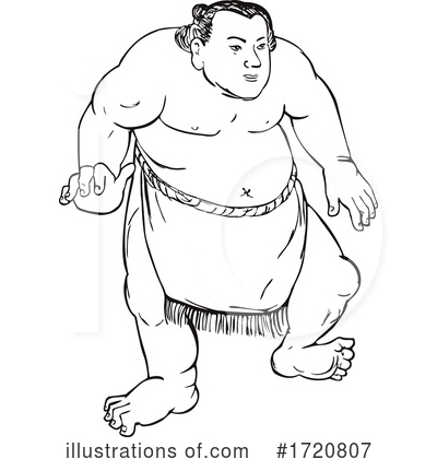 Royalty-Free (RF) Sumo Wrestling Clipart Illustration by patrimonio - Stock Sample #1720807