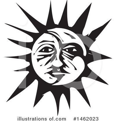 Royalty-Free (RF) Sun And Moon Clipart Illustration by xunantunich - Stock Sample #1462023