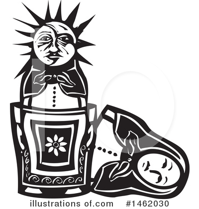 Royalty-Free (RF) Sun And Moon Clipart Illustration by xunantunich - Stock Sample #1462030