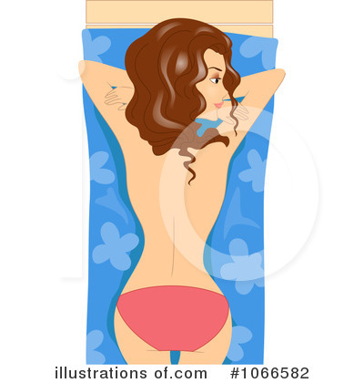 Royalty-Free (RF) Sun Bathing Clipart Illustration by BNP Design Studio - Stock Sample #1066582