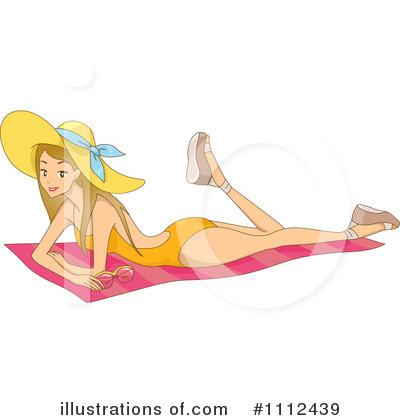 Royalty-Free (RF) Sun Bathing Clipart Illustration by BNP Design Studio - Stock Sample #1112439