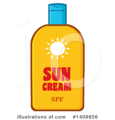 Royalty-Free (RF) Sun Block Clipart Illustration by Hit Toon - Stock Sample #1408856