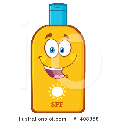 Royalty-Free (RF) Sun Block Clipart Illustration by Hit Toon - Stock Sample #1408858