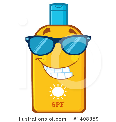 Royalty-Free (RF) Sun Block Clipart Illustration by Hit Toon - Stock Sample #1408859