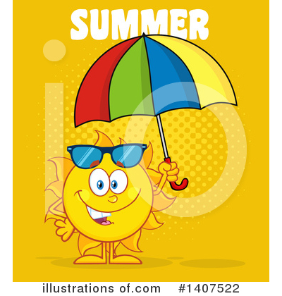 Royalty-Free (RF) Sun Character Clipart Illustration by Hit Toon - Stock Sample #1407522